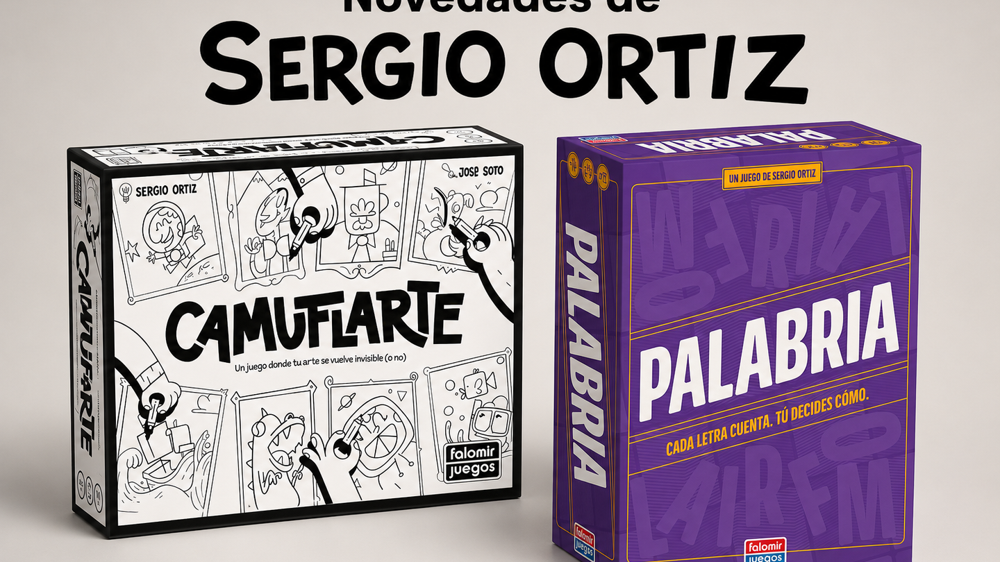 Camuflarte y Palabria: los dos nuevos juegos de Sergio Ortiz llegan de la mano de Falomir Juegos