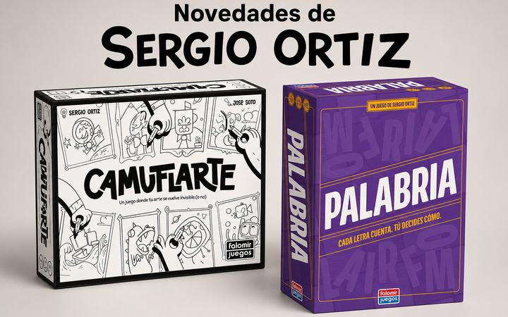 Camuflarte y Palabria: los dos nuevos juegos de Sergio Ortiz llegan de la mano de Falomir Juegos